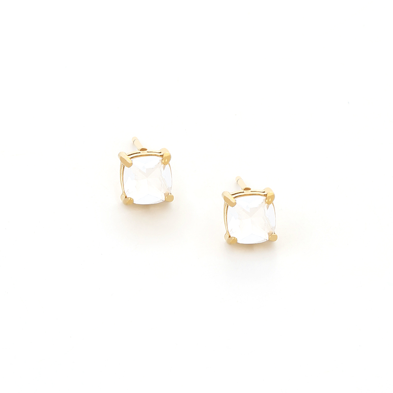 Wholesale Elegant Streetwear V Shape Square Titanium Steel Earrings Necklace Jewelry Set display picture 12