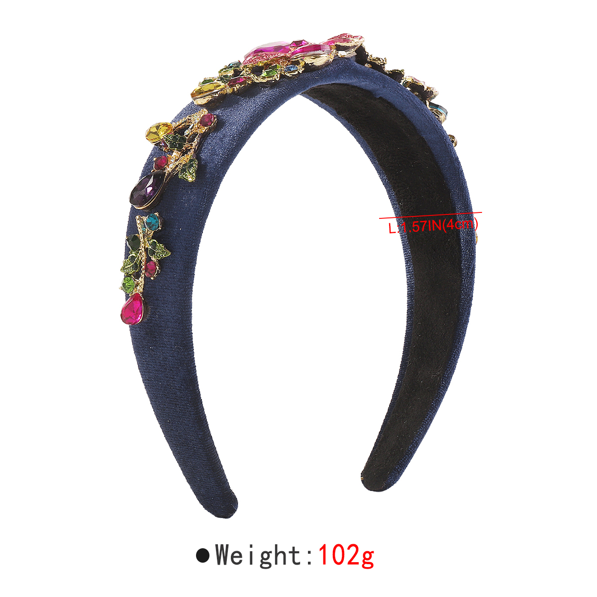 Women's Lady Solid Color Alloy Rhinestone Handmade Inlay Rhinestones Hair Band display picture 19