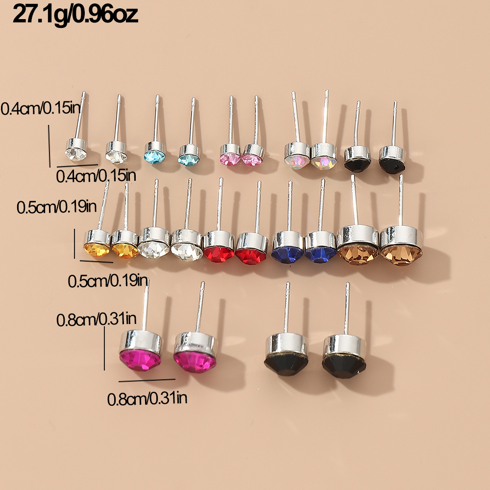 1 Set Casual Simple Style Commute Geometric Flower Inlay Alloy Artificial Rhinestones Artificial Pearls Ear Studs display picture 10