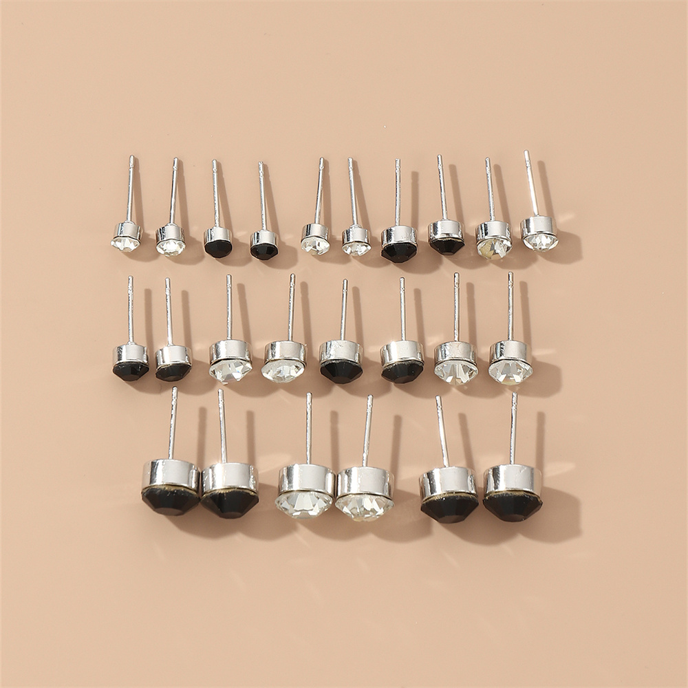 1 Set Casual Simple Style Commute Geometric Flower Inlay Alloy Artificial Rhinestones Artificial Pearls Ear Studs display picture 13