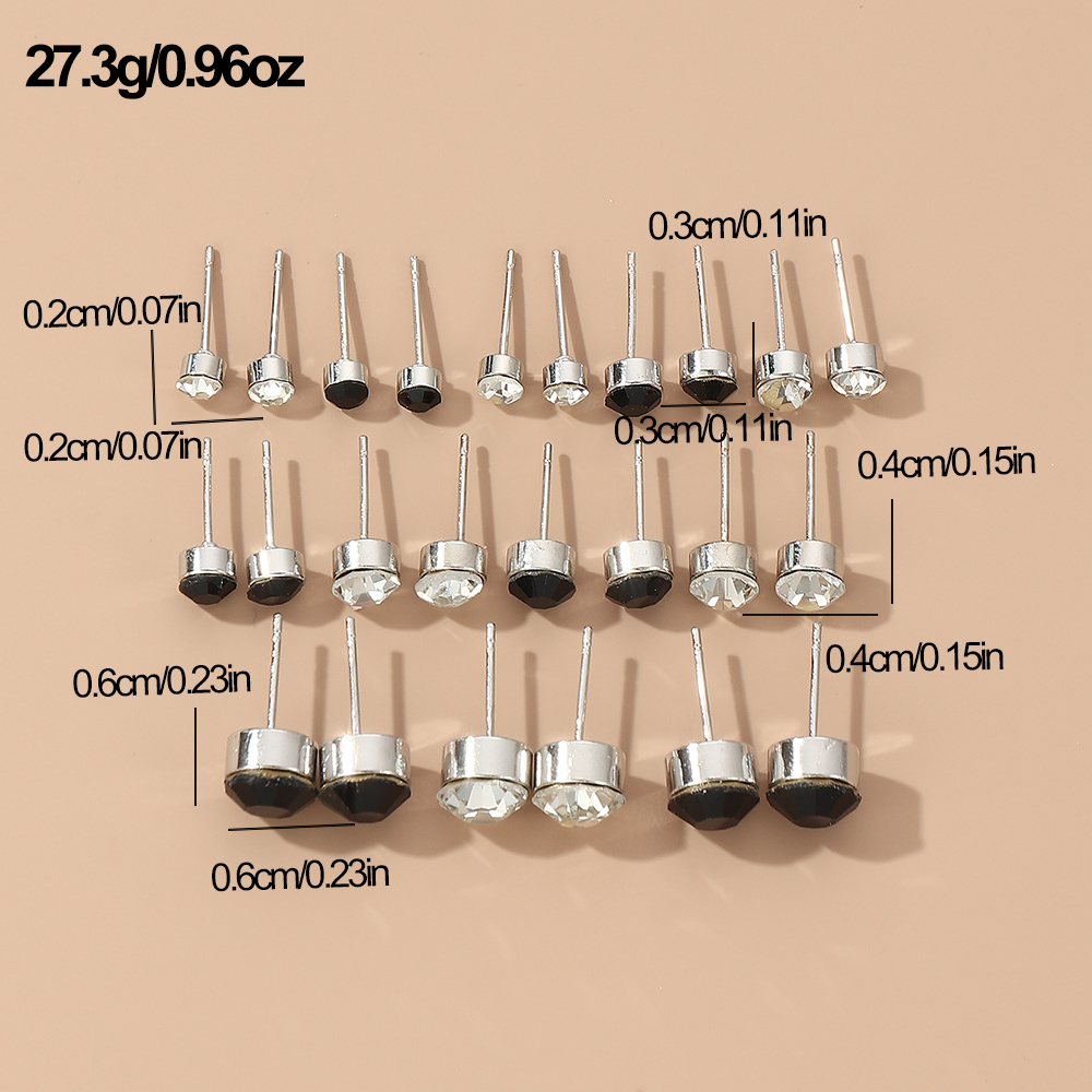 1 Set Casual Simple Style Commute Geometric Flower Inlay Alloy Artificial Rhinestones Artificial Pearls Ear Studs display picture 15