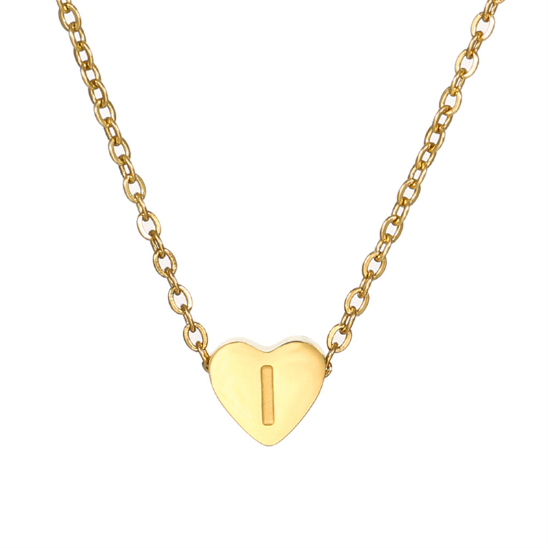 Stainless Steel K Gold Plated Simple Style Plating Letter Heart Shape Necklace Pendant display picture 7