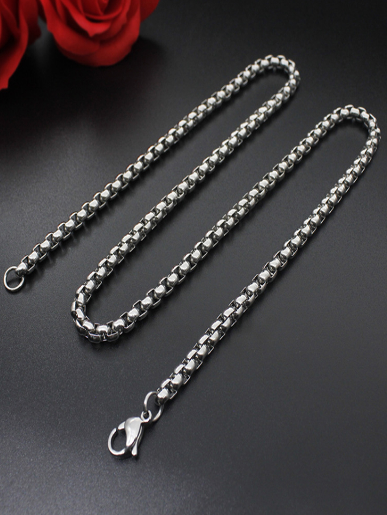 Hip-hop Retro Solid Color Stainless Steel Unisex Necklace display picture 2