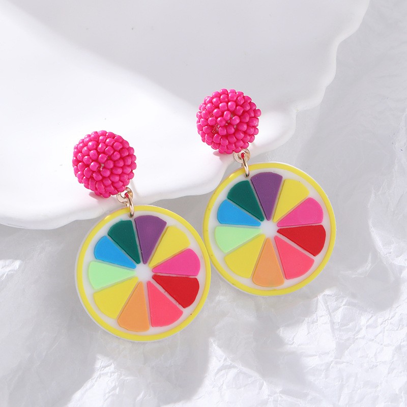1 Pair Casual Saturday Arylic Drop Earrings display picture 2