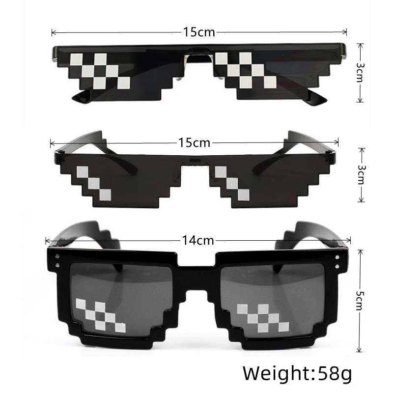 Exaggerated Funny Artistic Mosaic Pc Acrylic Resin Special-shaped Mirror Full Frame Clips Women's Sunglasses display picture 5