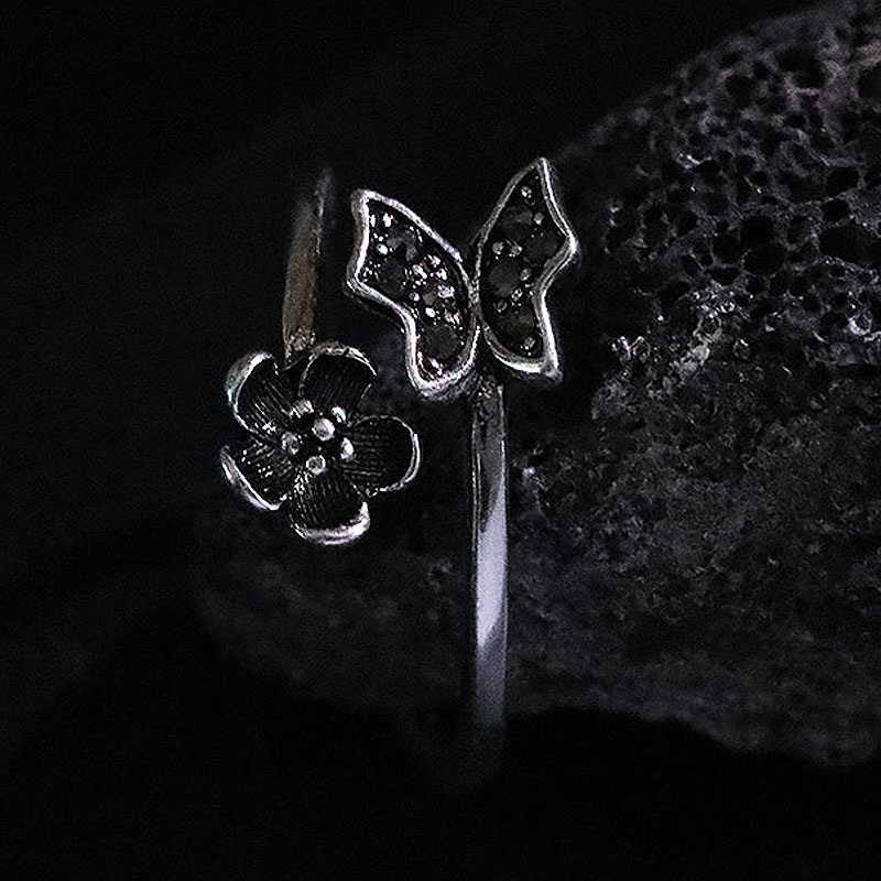 Estilo Simple Libélula Mariposa Plata Esterlina Embutido Circón Anillos display picture 16