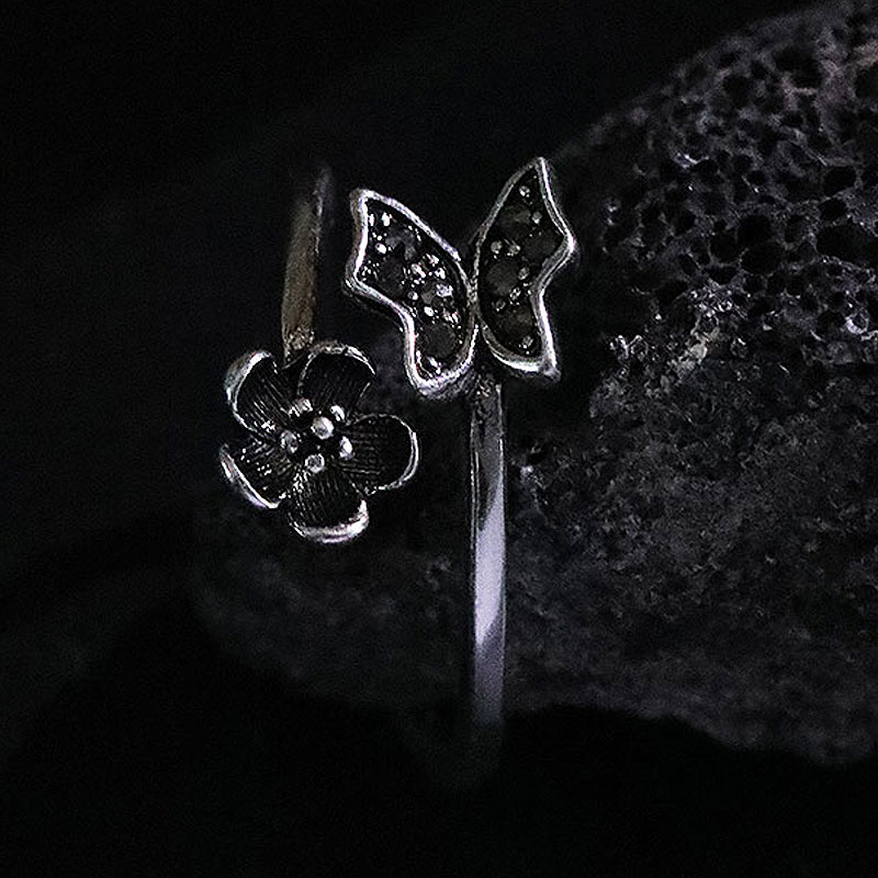 Simple Style Dragonfly Butterfly Sterling Silver Inlay Zircon Rings display picture 16