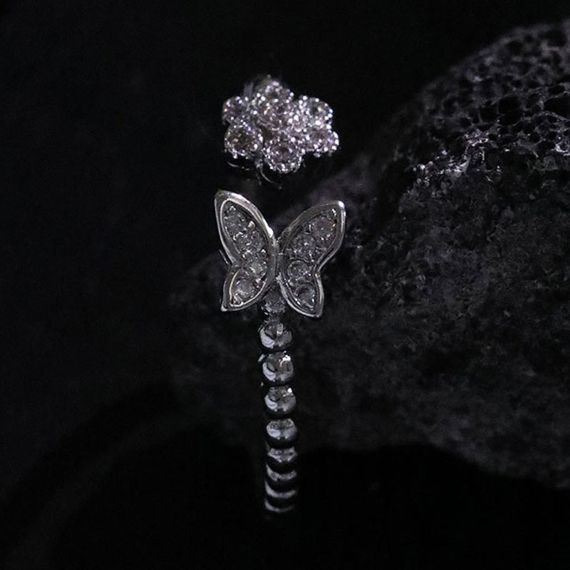 Simple Style Dragonfly Butterfly Sterling Silver Inlay Zircon Rings display picture 19