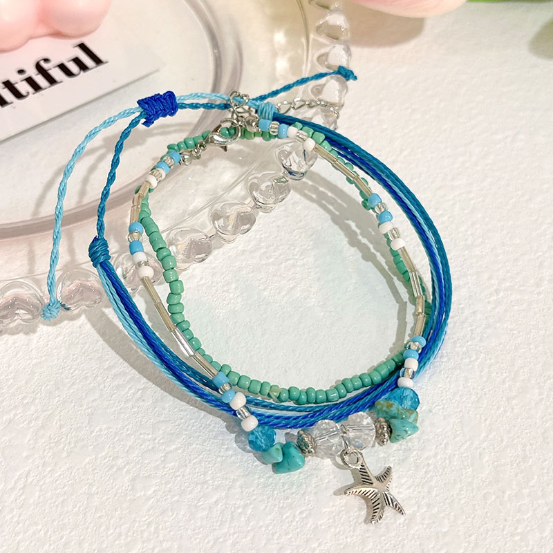 Beach Starfish Alloy Glass Patchwork Women's Anklet display picture 4