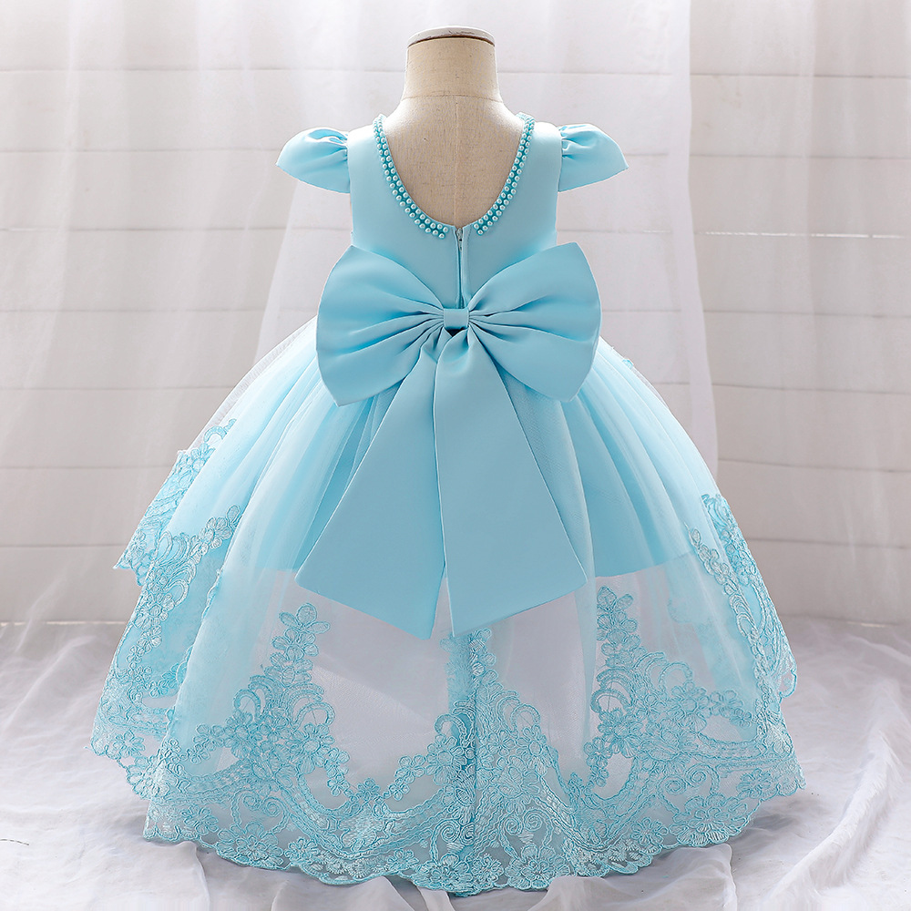 Elegant Princess Formal Flower Bowknot Polyester Girls Dresses display picture 3