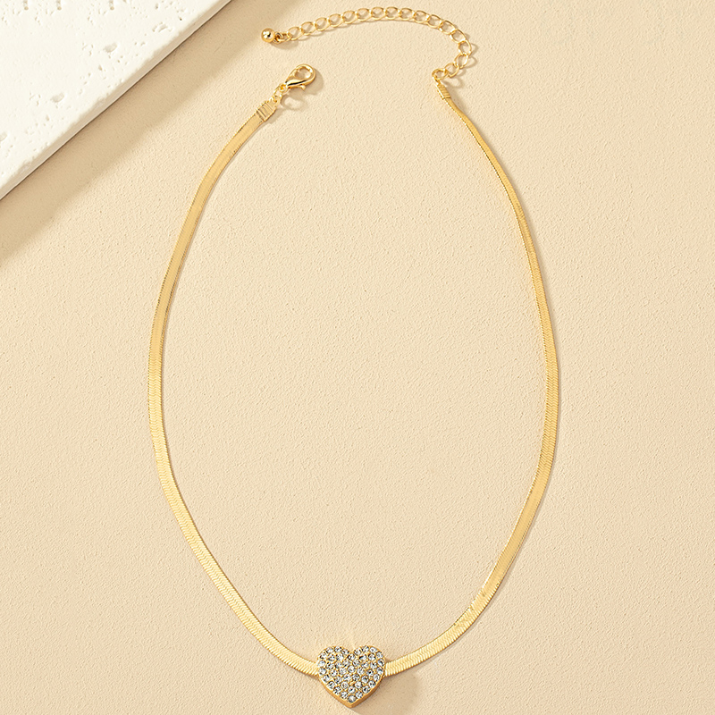 Original Design Retro Streetwear Heart Shape Alloy Plating Inlay Rhinestones Women's Pendant Necklace display picture 15