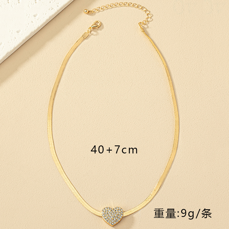 Original Design Retro Streetwear Heart Shape Alloy Plating Inlay Rhinestones Women's Pendant Necklace display picture 14