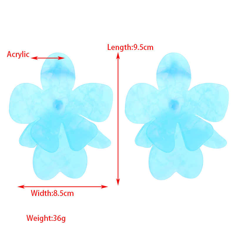 1 Pair Casual Flower Arylic Drop Earrings display picture 1