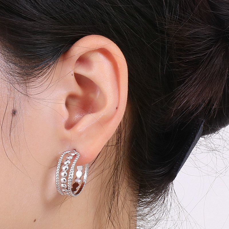 1 Pair Bridal Shiny C Shape Plating Stainless Steel 18K Gold Plated Ear Studs display picture 10