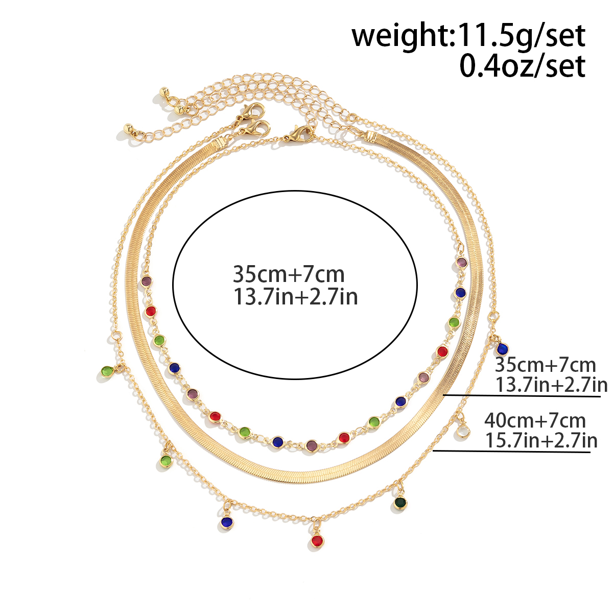 Simple Style Classic Style Commute Round Copper Artificial Crystal Necklace In Bulk display picture 1