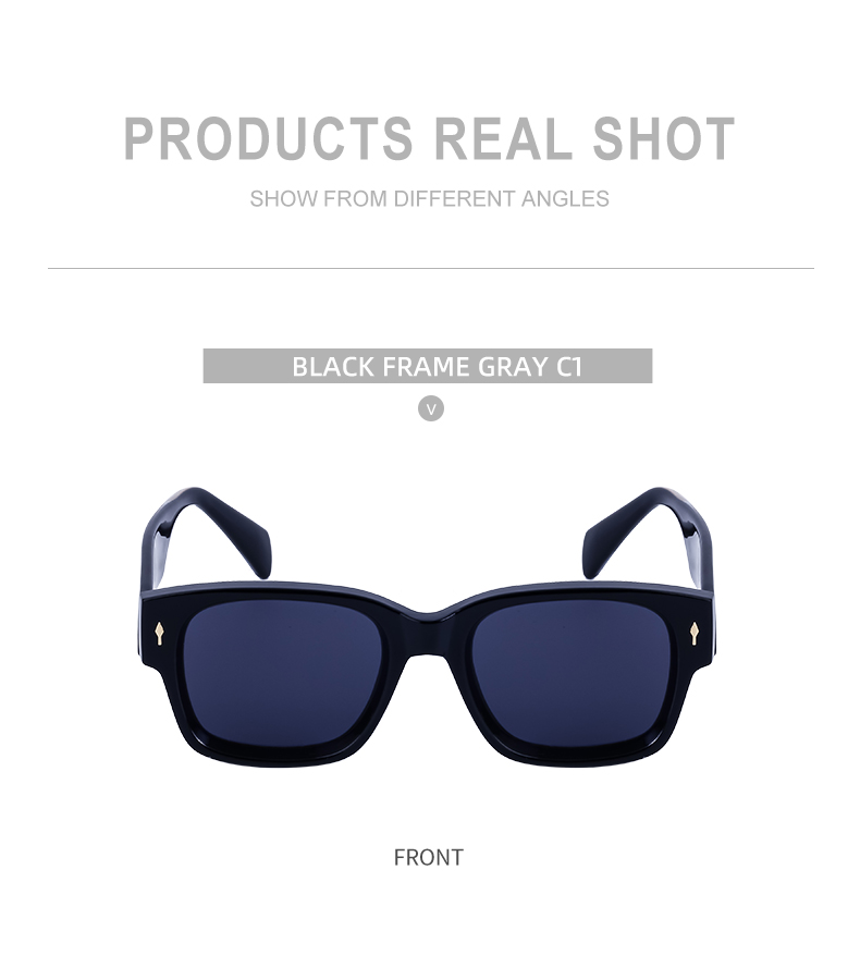 Retro Streetwear Solid Color Pc Square Full Frame Men's Sunglasses display picture 5