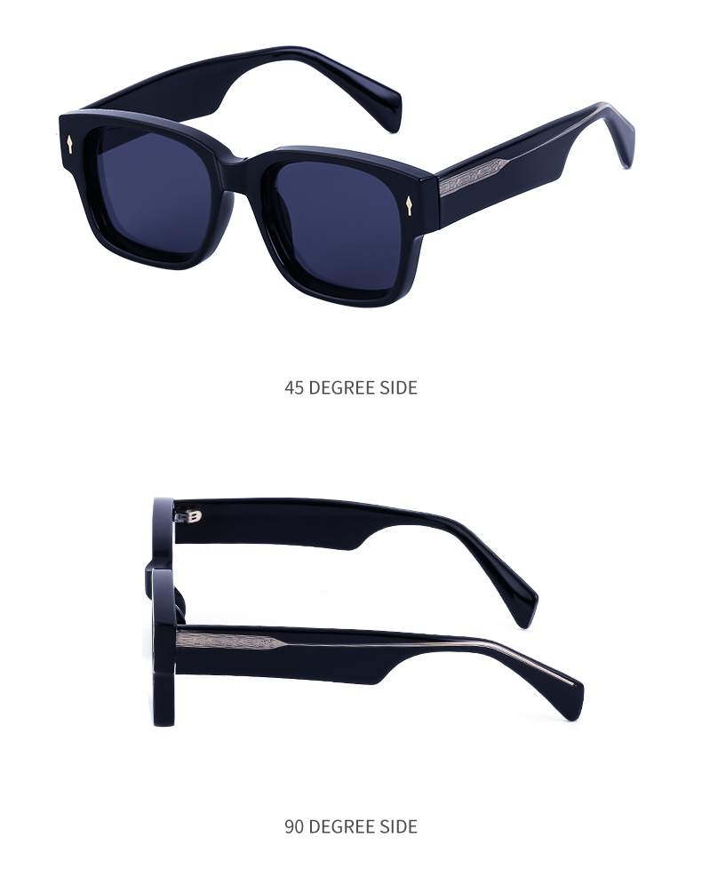 Retro Streetwear Solid Color Pc Square Full Frame Men's Sunglasses display picture 8