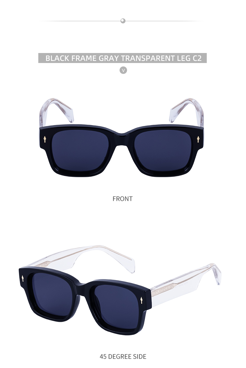 Retro Streetwear Solid Color Pc Square Full Frame Men's Sunglasses display picture 10