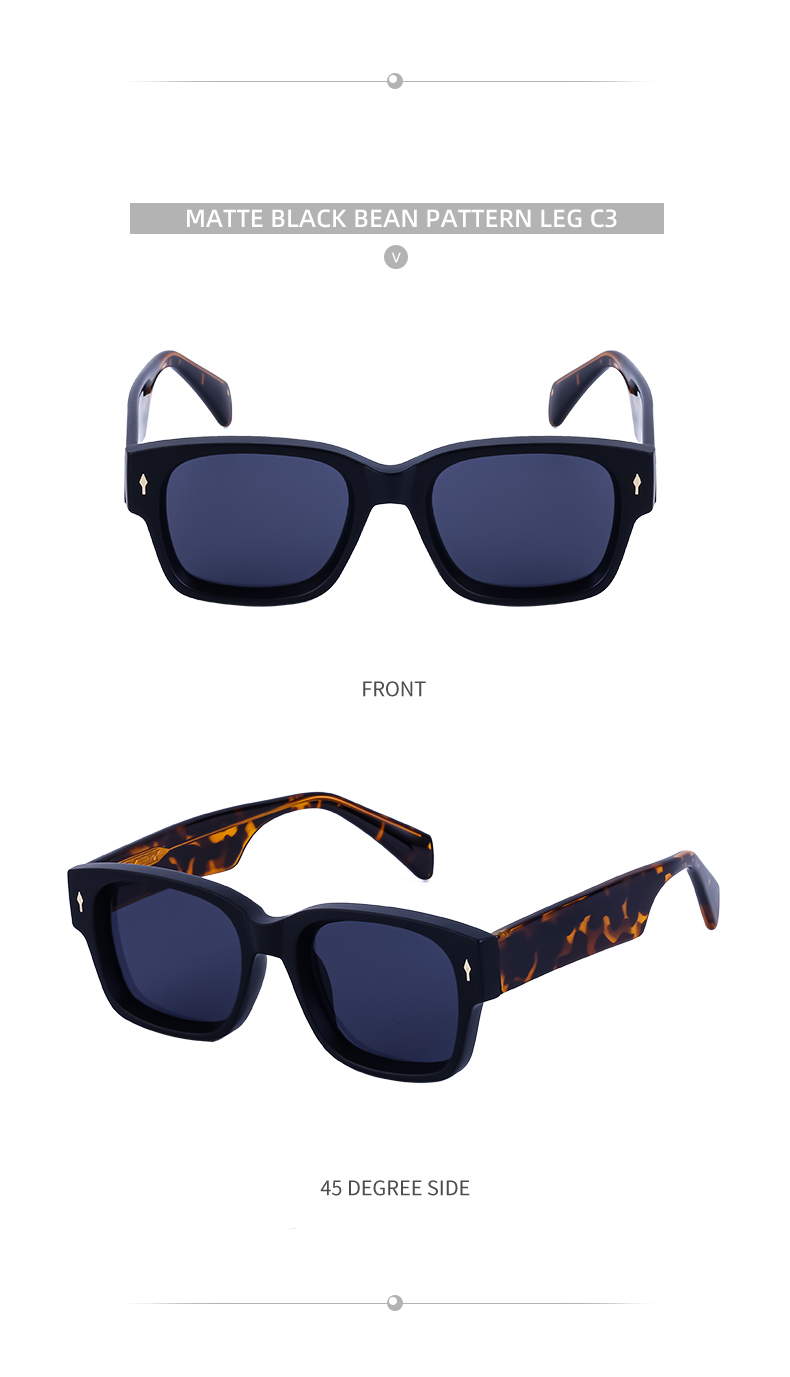 Retro Streetwear Solid Color Pc Square Full Frame Men's Sunglasses display picture 14