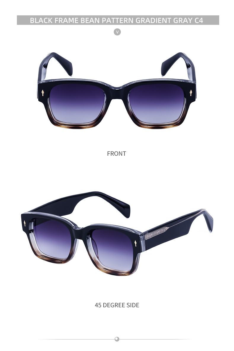 Retro Streetwear Solid Color Pc Square Full Frame Men's Sunglasses display picture 12