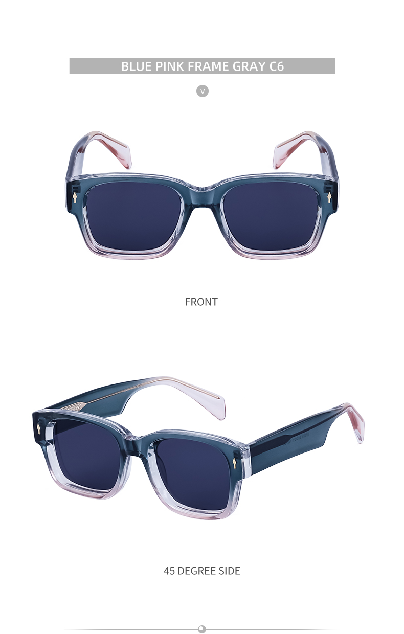 Retro Streetwear Solid Color Pc Square Full Frame Men's Sunglasses display picture 17