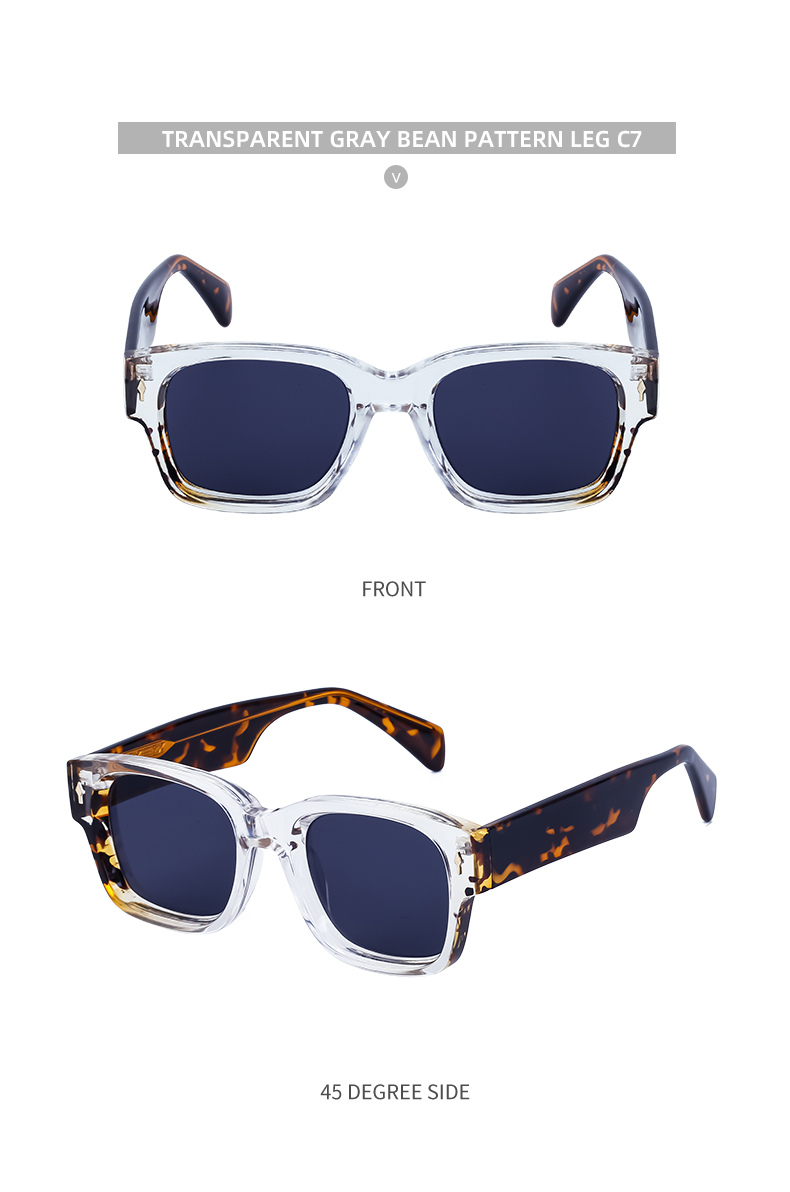 Retro Streetwear Solid Color Pc Square Full Frame Men's Sunglasses display picture 19