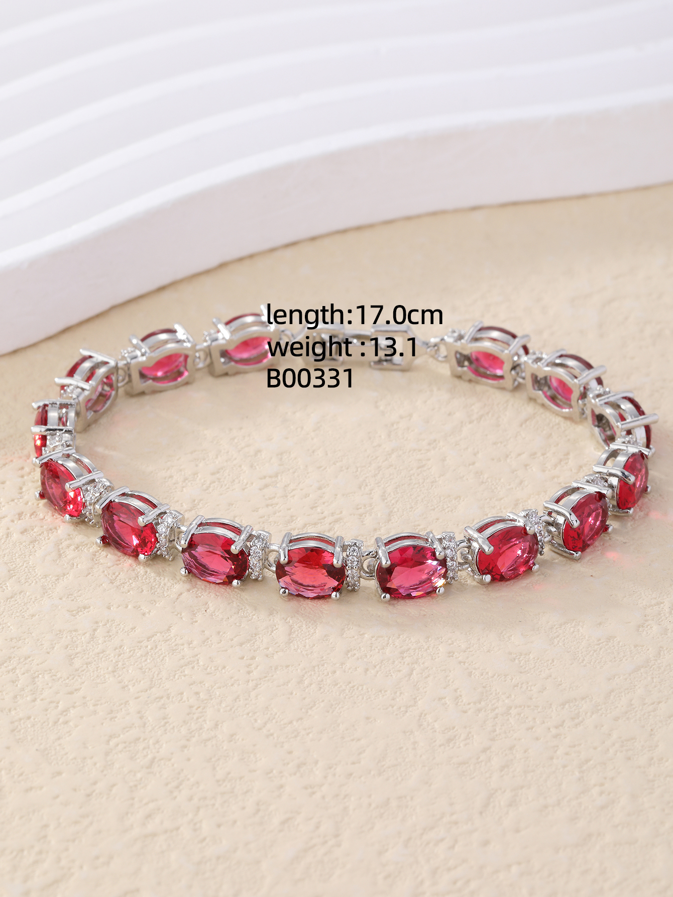 Ig Style Simple Style Oval Copper Inlay Zircon Tennis Bracelet display picture 5