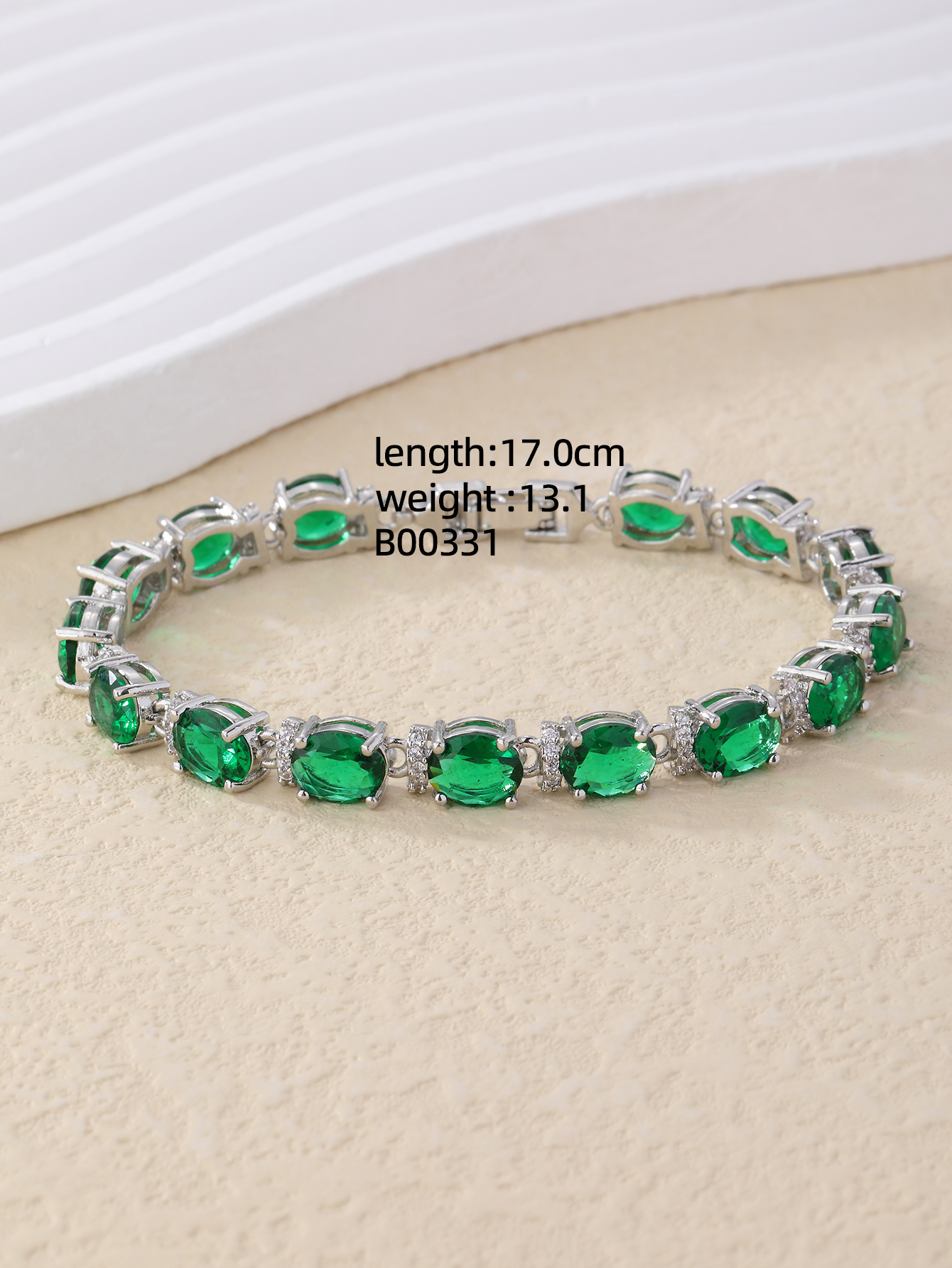 Ig Style Simple Style Oval Copper Inlay Zircon Tennis Bracelet display picture 4