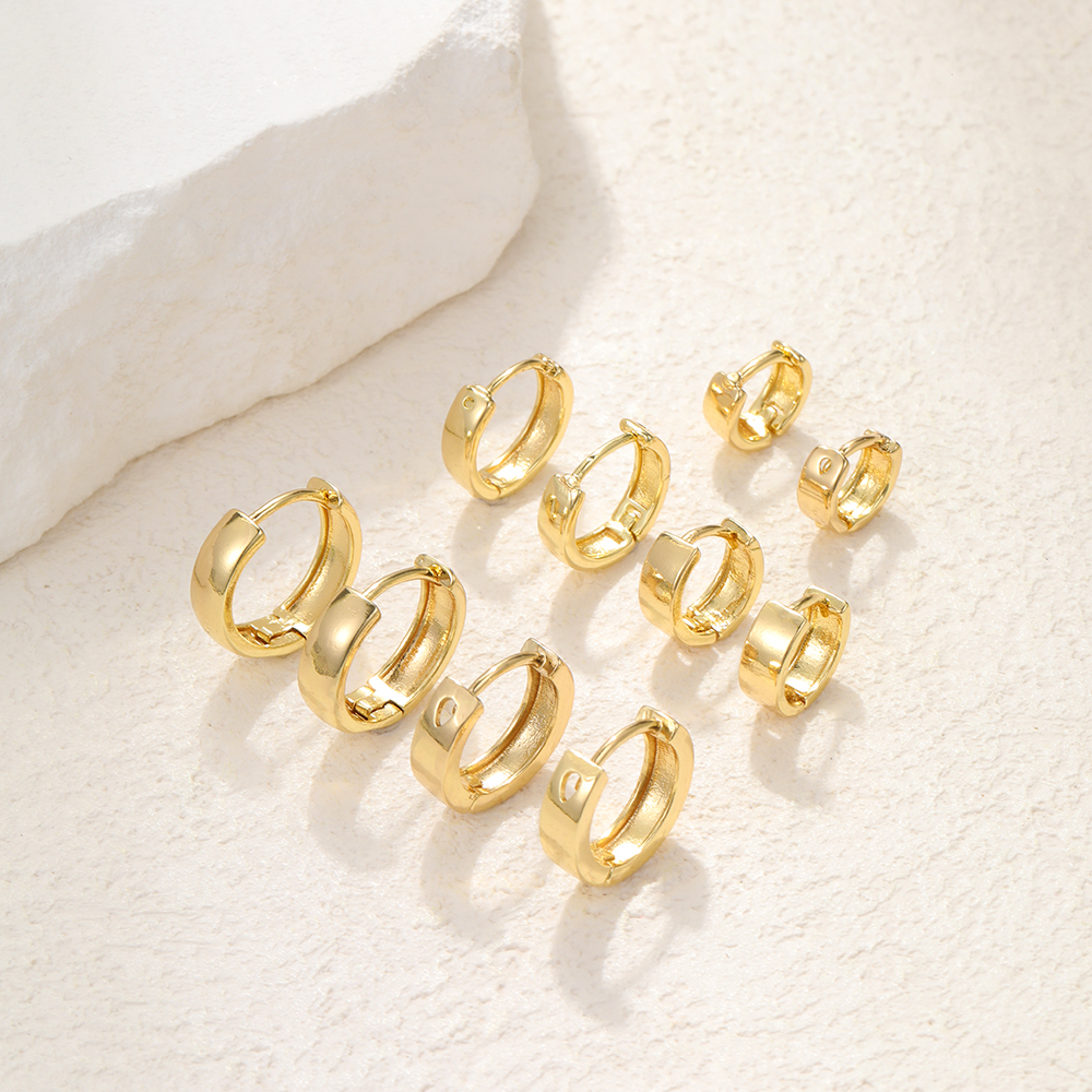 3 Pairs 5 Pairs Luxurious Simple Style Classic Style Round Water Droplets Twist Plating Alloy Gold Plated Silver Plated Hoop Earrings display picture 37