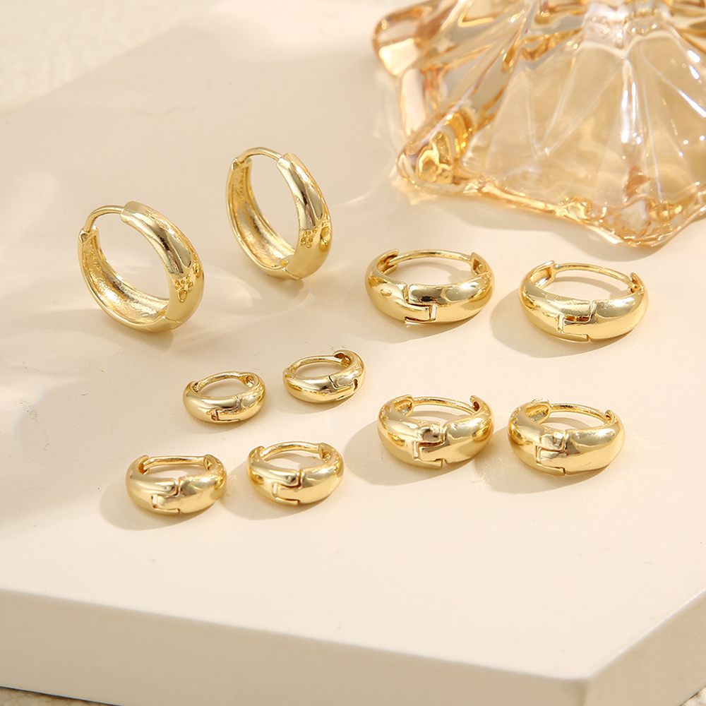 3 Pairs 5 Pairs Luxurious Simple Style Classic Style Round Water Droplets Twist Plating Alloy Gold Plated Silver Plated Hoop Earrings display picture 36