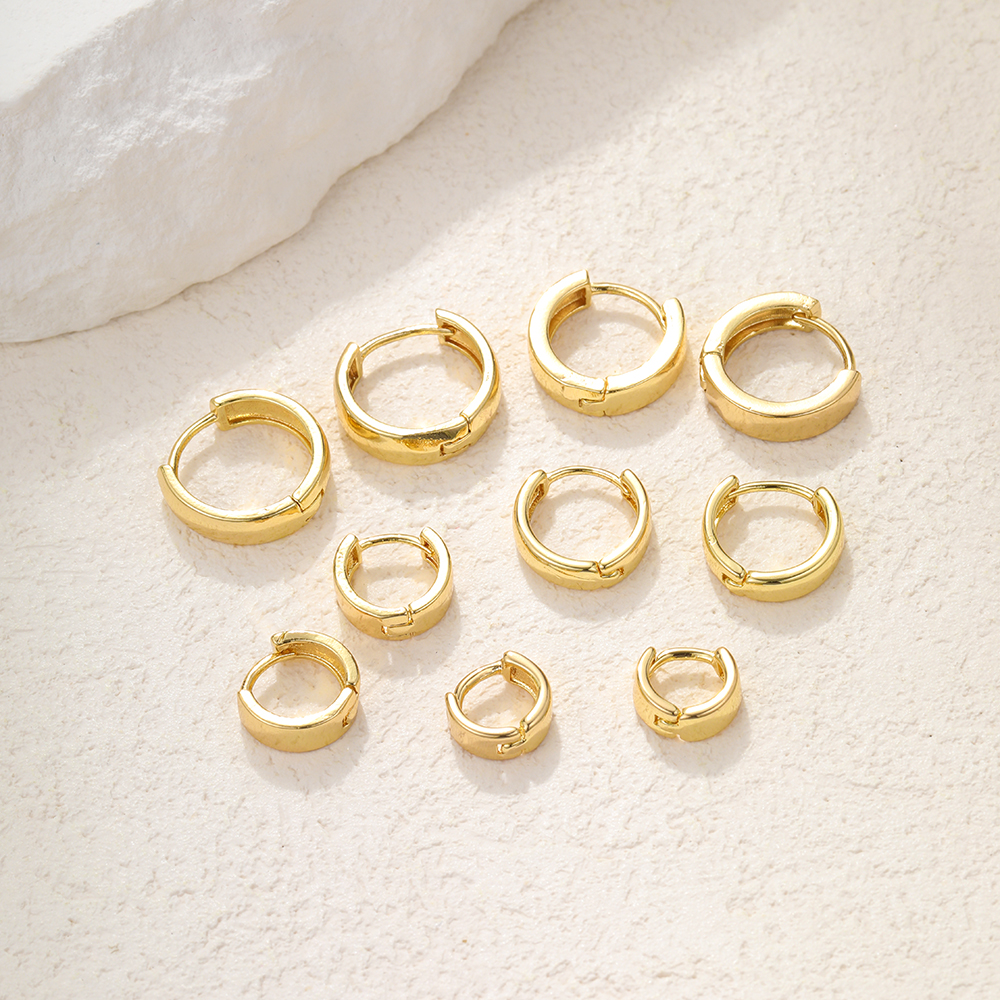 3 Pairs 5 Pairs Luxurious Simple Style Classic Style Round Water Droplets Twist Plating Alloy Gold Plated Silver Plated Hoop Earrings display picture 38