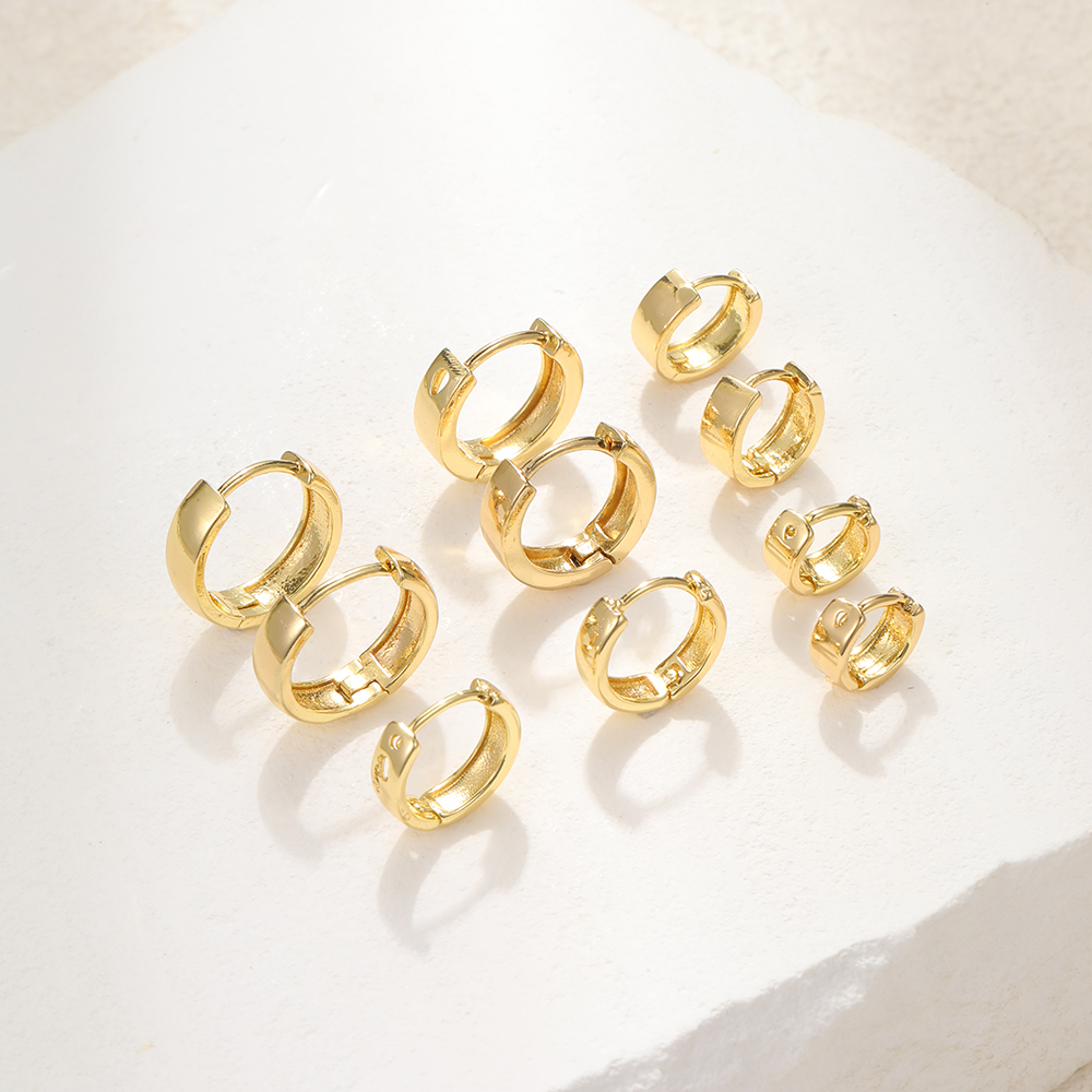 3 Pairs 5 Pairs Luxurious Simple Style Classic Style Round Water Droplets Twist Plating Alloy Gold Plated Silver Plated Hoop Earrings display picture 39
