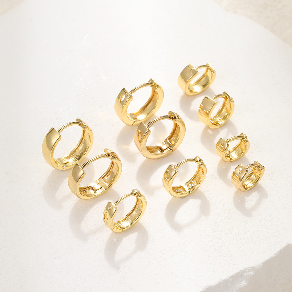 3 Pairs 5 Pairs Luxurious Simple Style Classic Style Round Water Droplets Twist Plating Alloy Gold Plated Silver Plated Hoop Earrings display picture 40