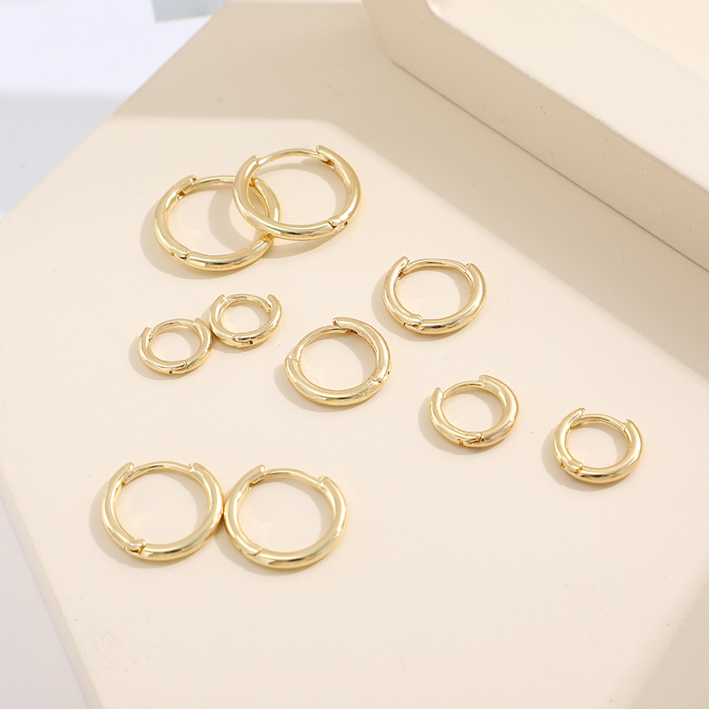 3 Pairs 5 Pairs Luxurious Simple Style Classic Style Round Water Droplets Twist Plating Alloy Gold Plated Silver Plated Hoop Earrings display picture 49