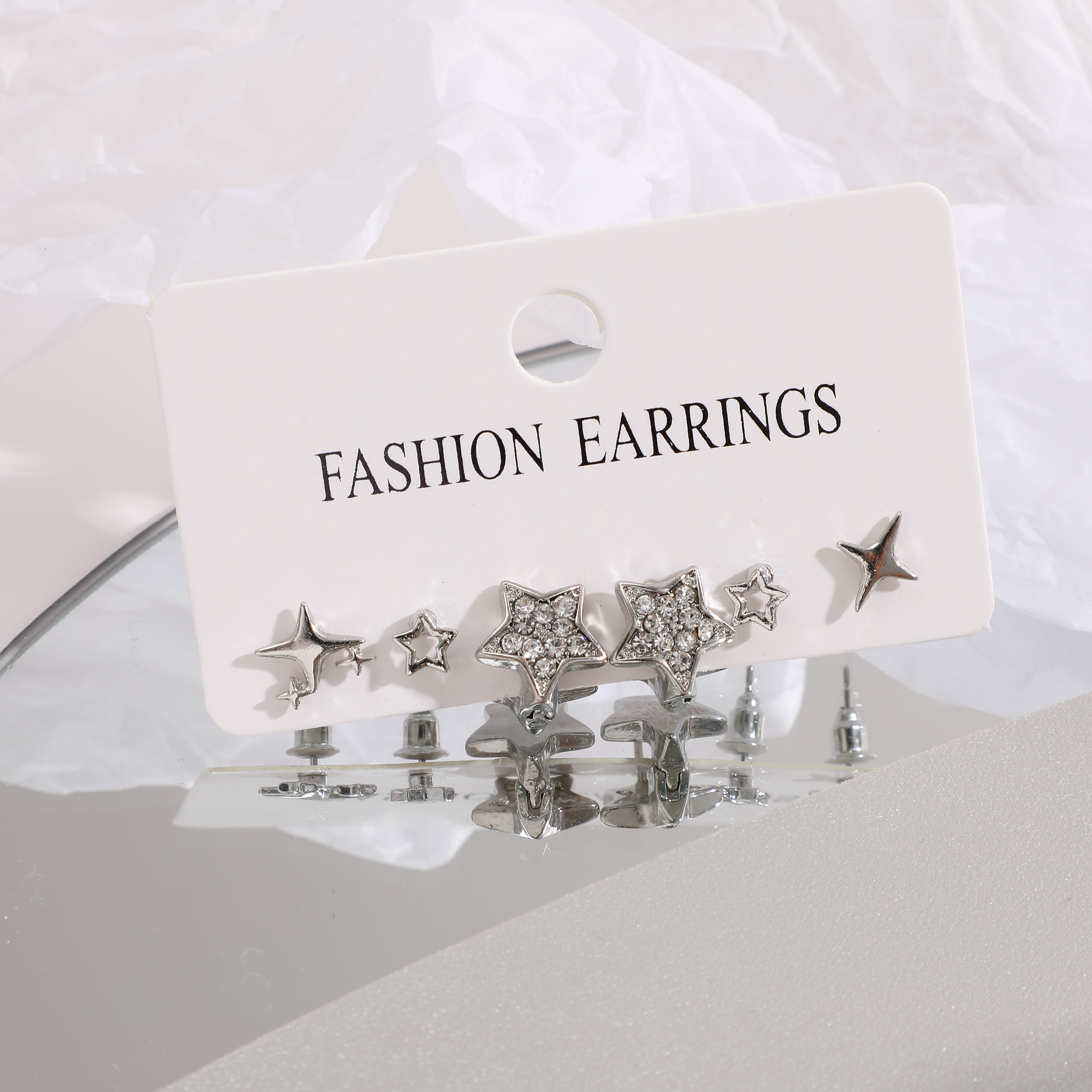 1 Set Ig Style Y2k Cute Star Inlay Alloy Artificial Gemstones Ear Studs display picture 14