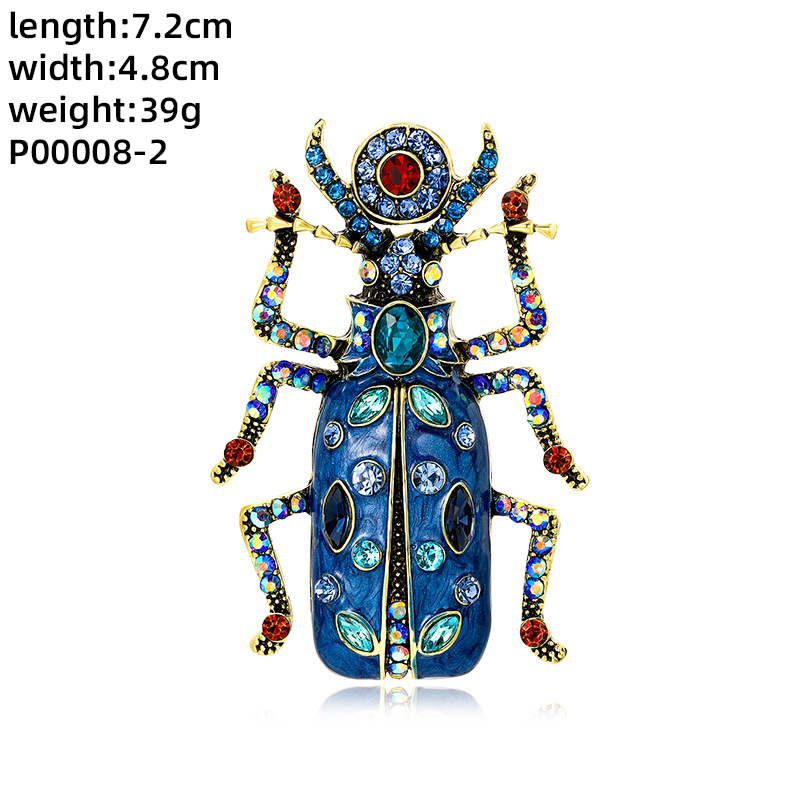 Novelty Insect Alloy Enamel Inlay Zircon Unisex Brooches display picture 13
