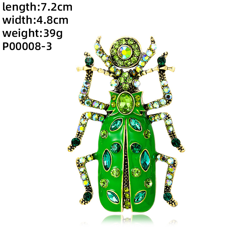 Novelty Insect Alloy Enamel Inlay Zircon Unisex Brooches display picture 11