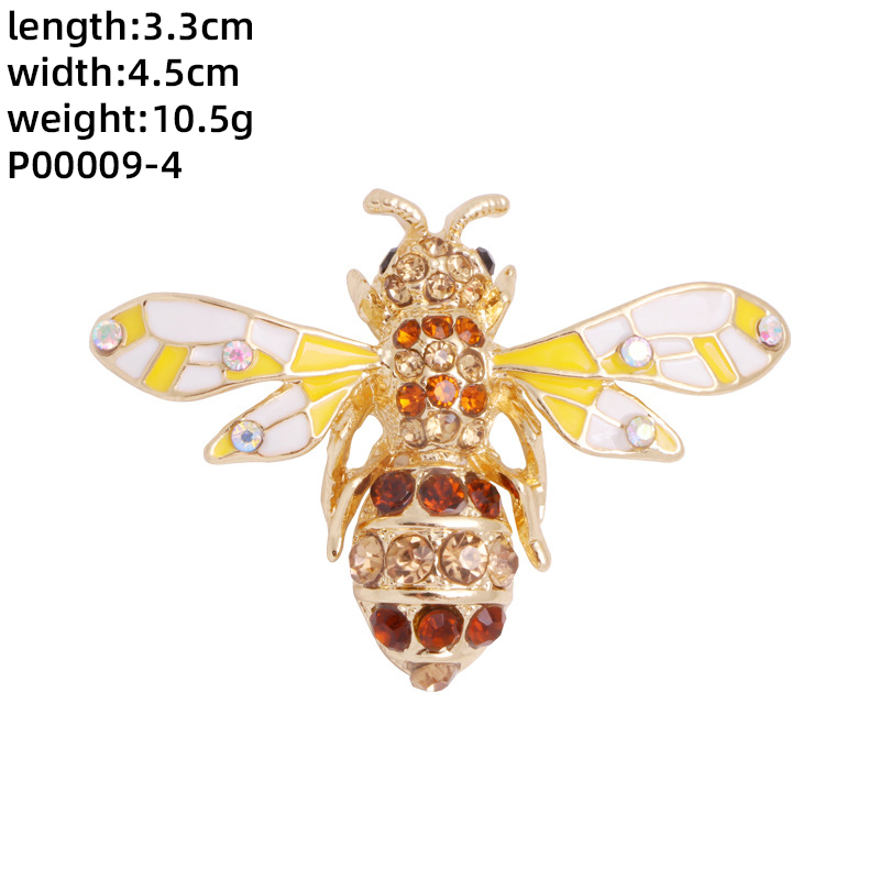 Novelty Insect Alloy Enamel Inlay Zircon Unisex Brooches display picture 2