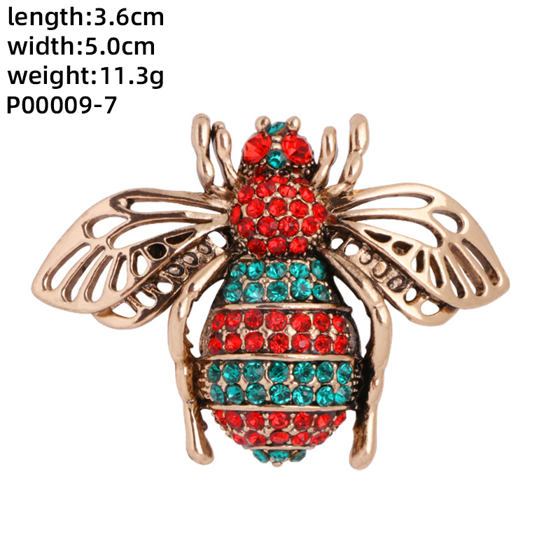 Novelty Insect Alloy Enamel Inlay Zircon Unisex Brooches display picture 8