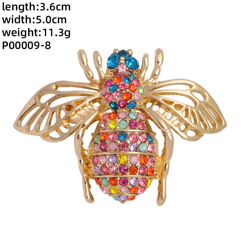 Novelty Insect Alloy Enamel Inlay Zircon Unisex Brooches display picture 9