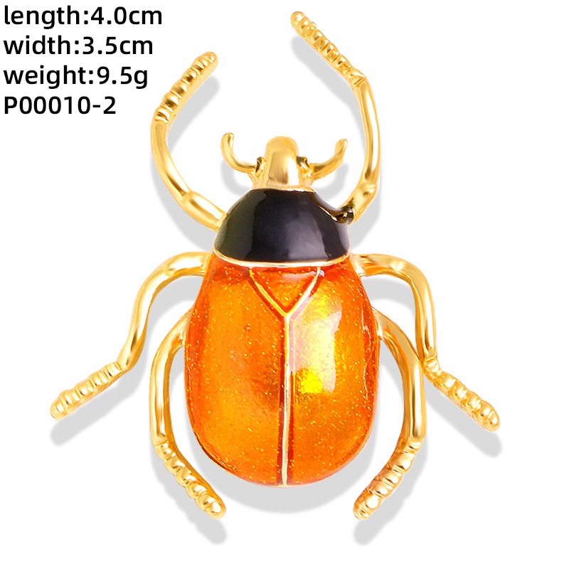 Novelty Insect Alloy Enamel Inlay Zircon Unisex Brooches display picture 15