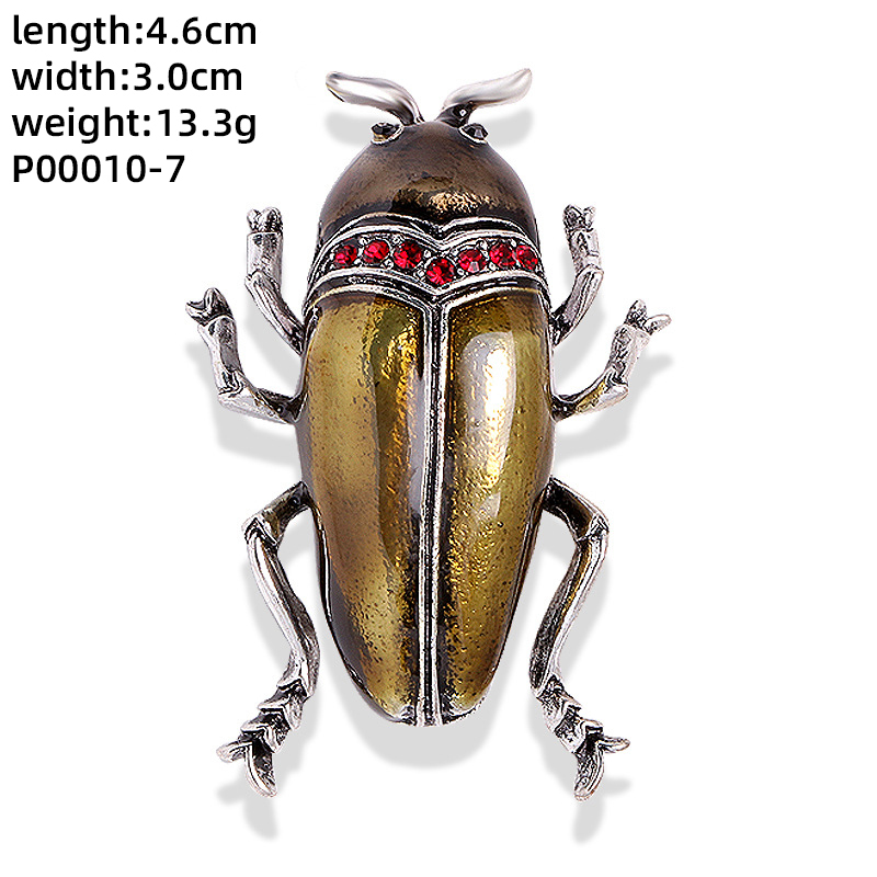 Novelty Insect Alloy Enamel Inlay Zircon Unisex Brooches display picture 19