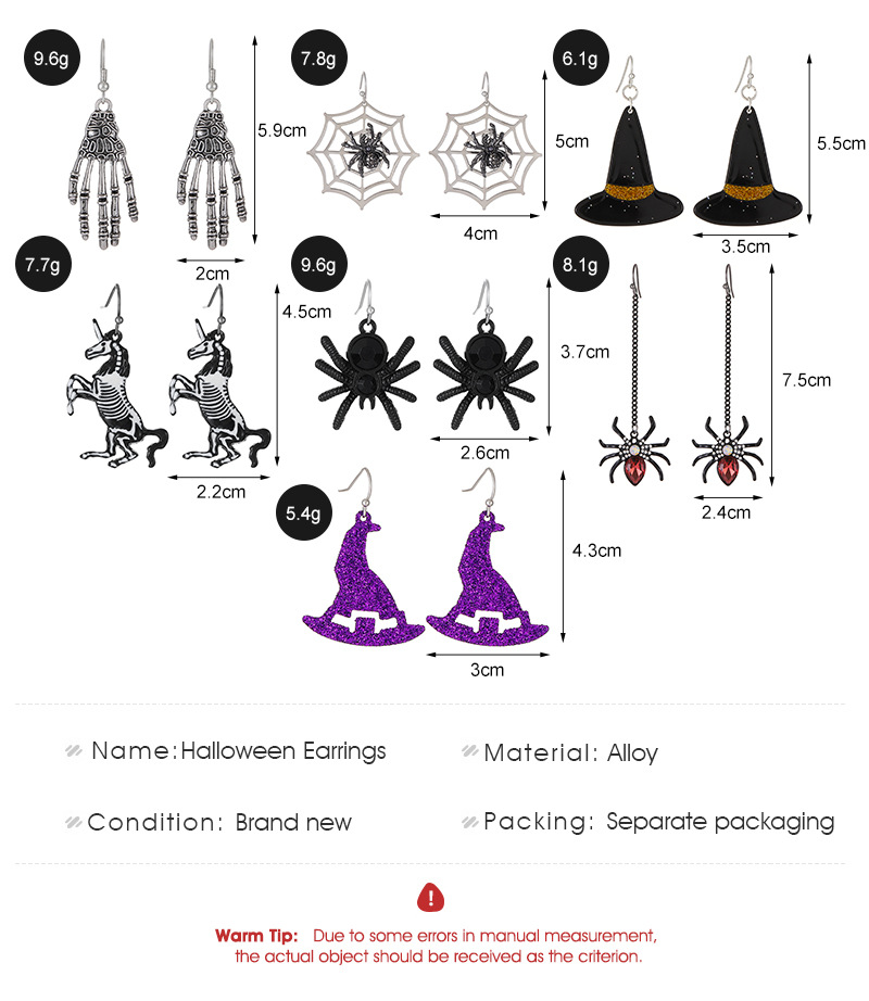 1 Pair Gothic Hip-hop Funny Spider Plating Alloy 14k Gold Plated Silver Plated Drop Earrings display picture 1
