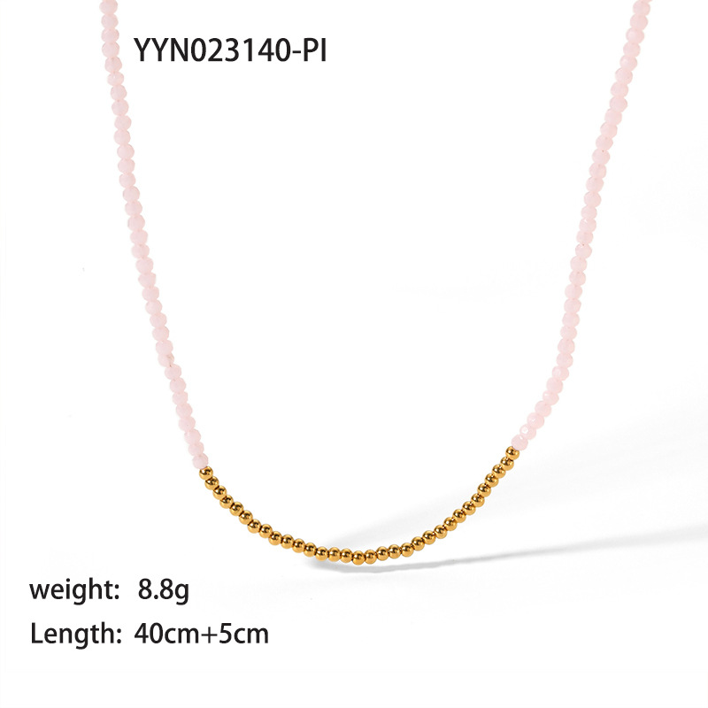 Bohemian Color Block Seed Bead Beaded 18K Gold Plated Women's Necklace display picture 2
