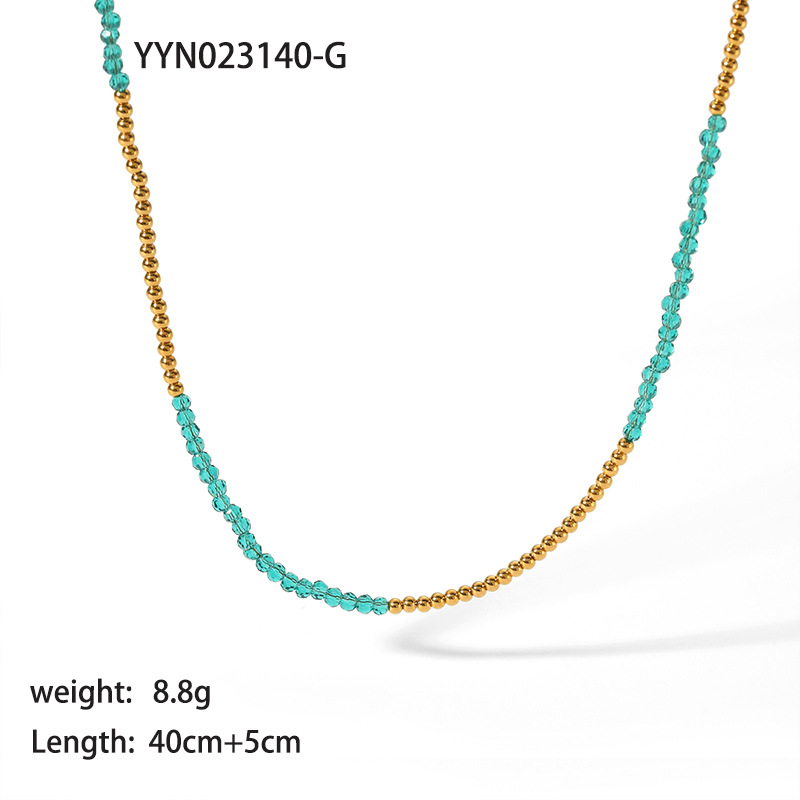 Bohemian Color Block Seed Bead Beaded 18K Gold Plated Women's Necklace display picture 7