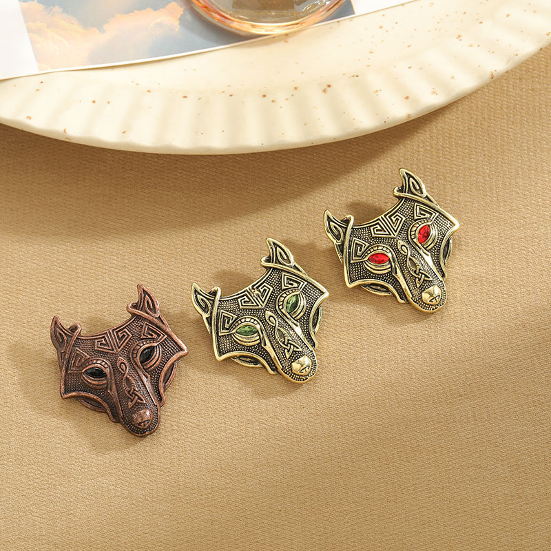 Retro Animal Arylic Alloy Asymmetrical Unisex Brooches display picture 3