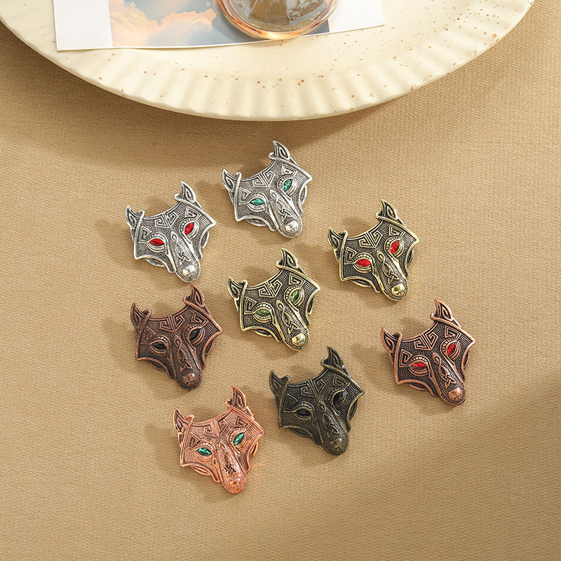 Retro Animal Arylic Alloy Asymmetrical Unisex Brooches display picture 4