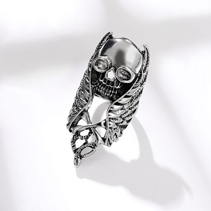 Punk Skull Alloy Wholesale Open Rings display picture 2