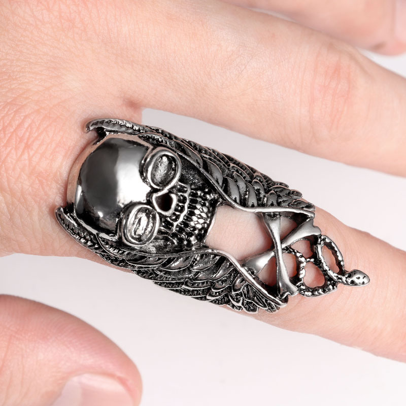 Punk Skull Alloy Wholesale Open Rings display picture 4
