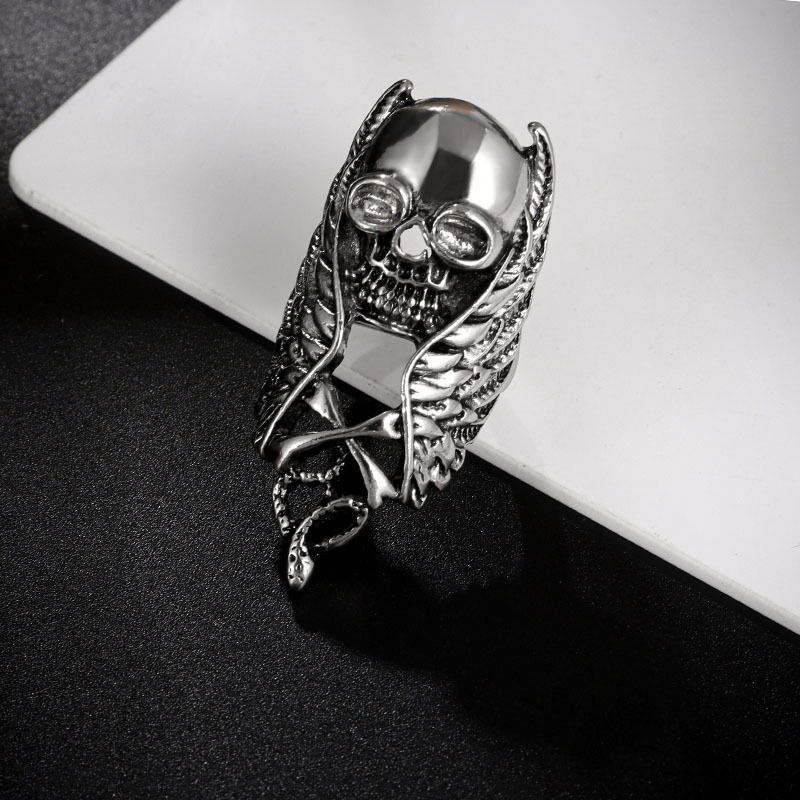 Punk Skull Alloy Wholesale Open Rings display picture 5